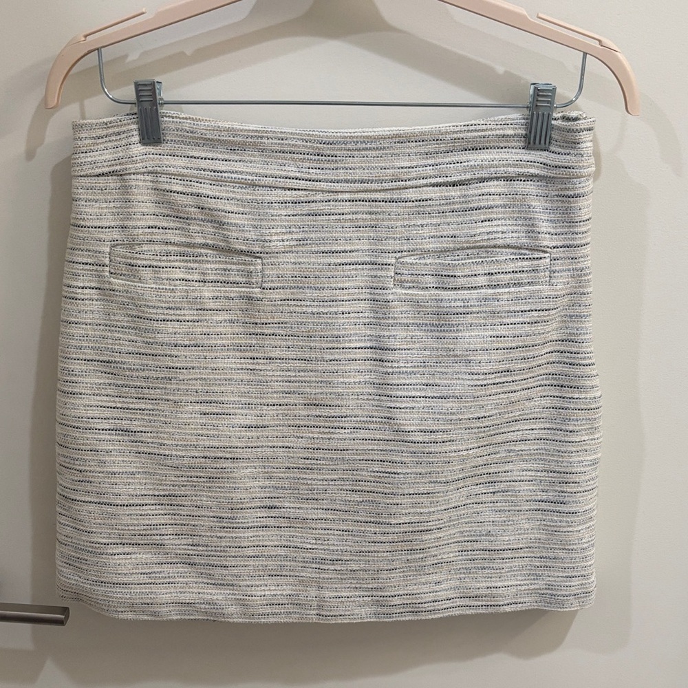 LOFT Tweed Striped Skirt